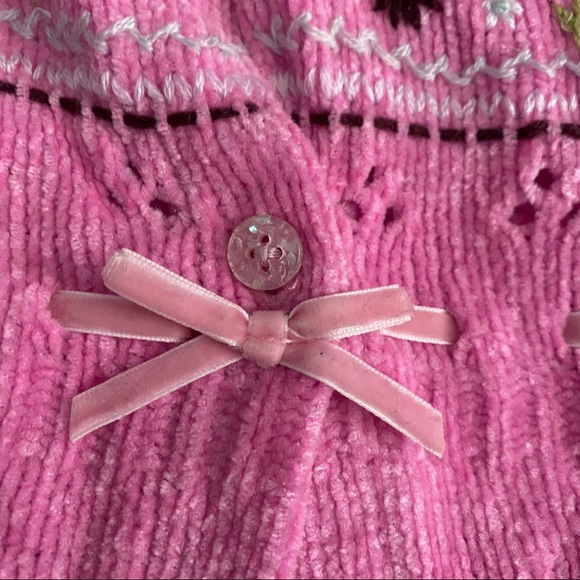Carter’s Pink Sweater Girls Size 6 w/ Embroidery - Picture 4 of 6
